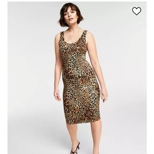 Bar lll bodycon leopard cheetah dress midi
